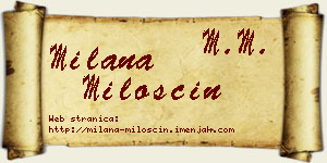 Milana Miloščin vizit kartica